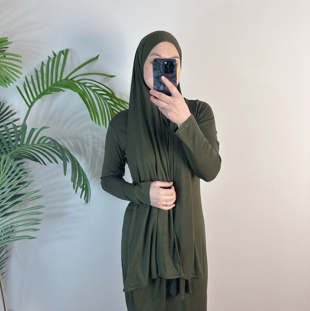 Ramadan Eid Plain Modest Abaya Dubai Muslim Islam Arabic Kaftan Modal Dress Abayas For Women Kebaya Caftan Robe - detail 1