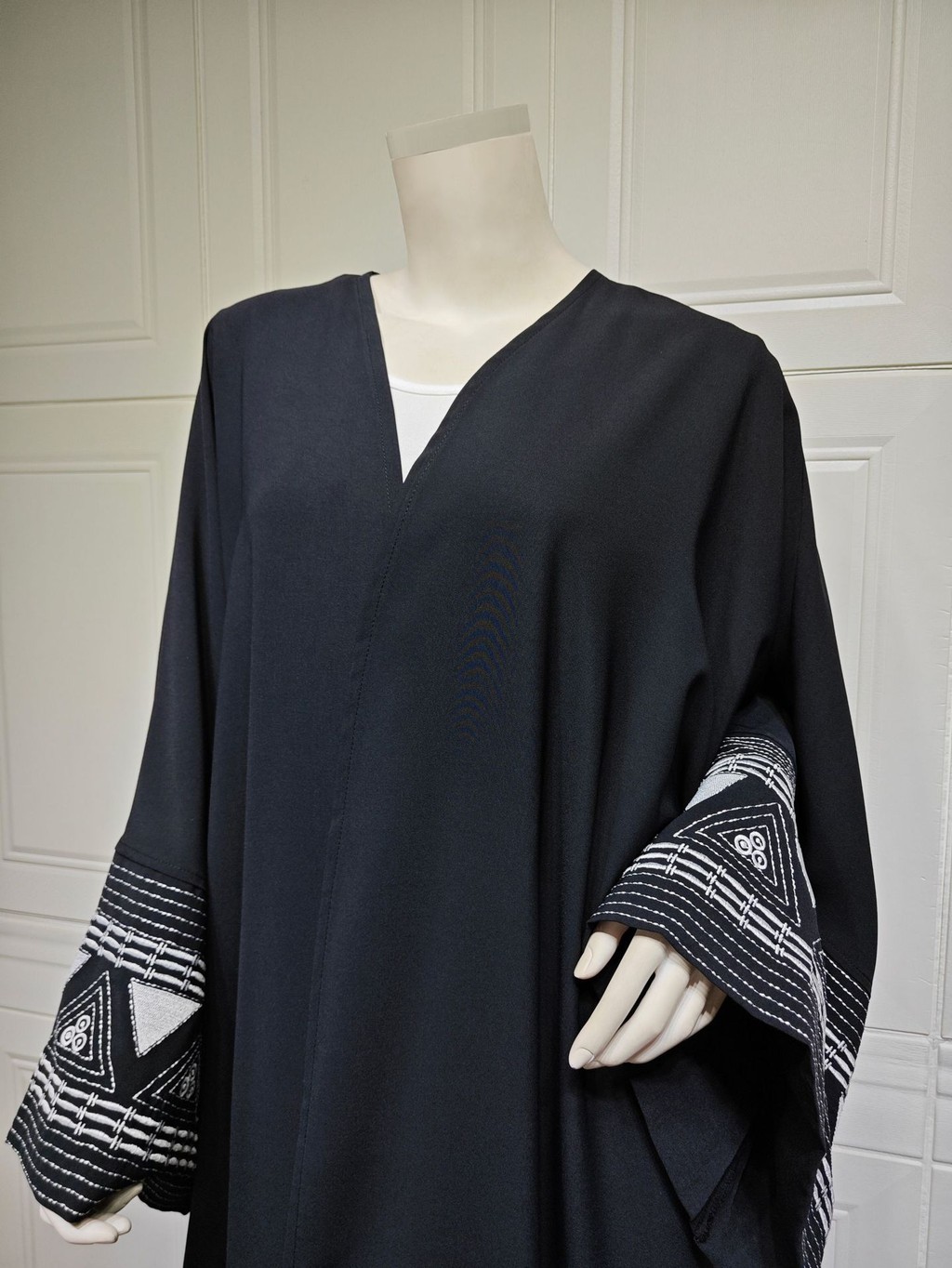 Raya White Open Kimono Abaya Dubai Luxury embroidery Islam Muslim Kaftan Dress Kebaya Palestine Abayas Women - detail 10