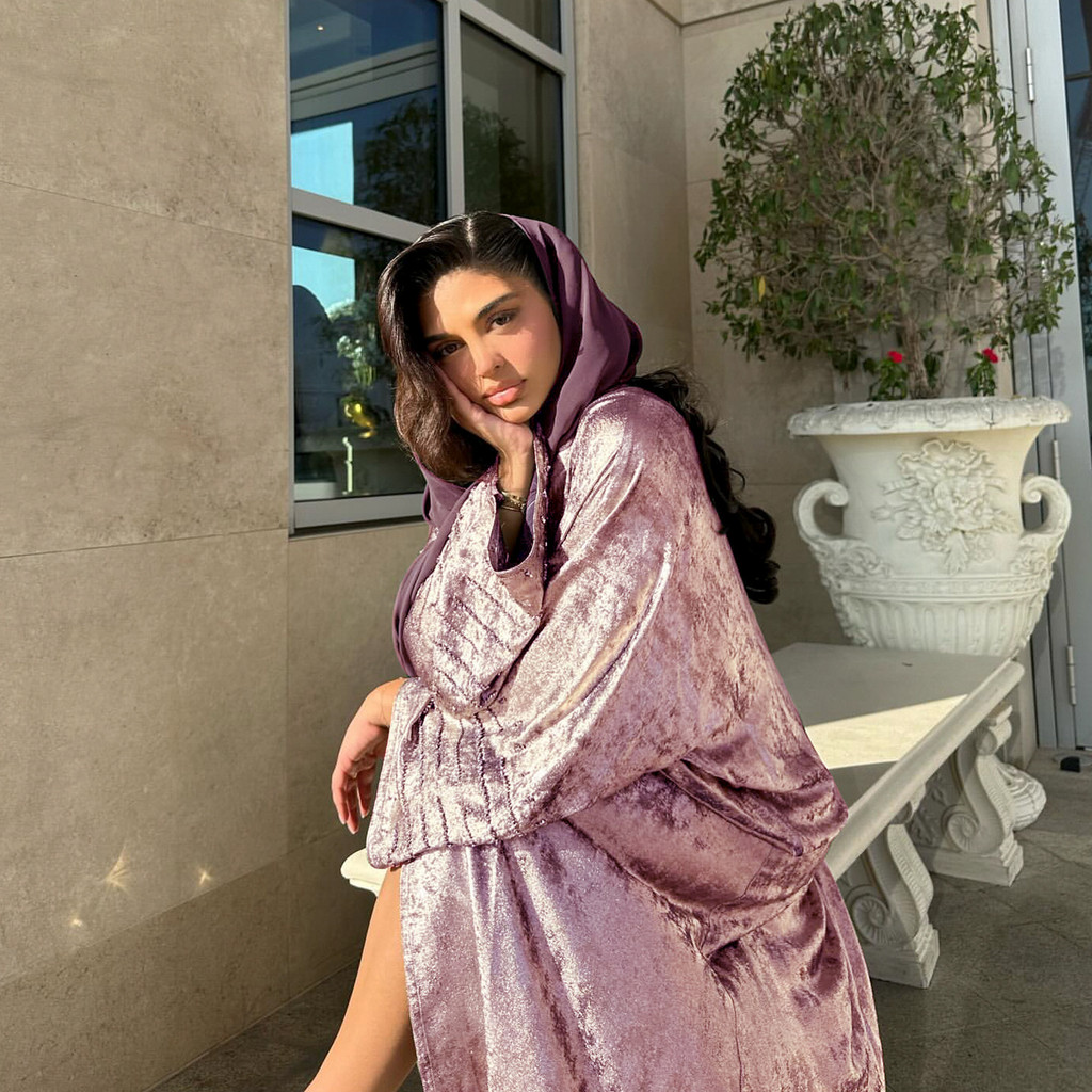 Shiny Satin Open Kimono Abaya Dubai Luxury Muslim Abayas For Women Kaftan Dress Islam Clothing Robe Caftan - detail 7