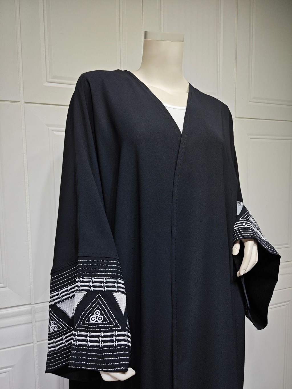 Raya White Open Kimono Abaya Dubai Luxury embroidery Islam Muslim Kaftan Dress Kebaya Palestine Abayas Women - detail 9
