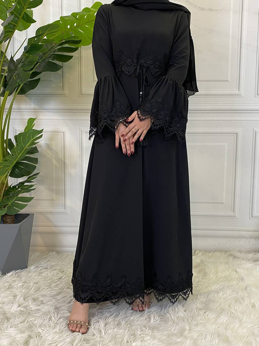 Modest Abaya Ramadan Muslimah De Mode Maxi Robe Malay Kaftan Islamic Clothing Muslim For Women Hijab Dress Caftan - detail 5