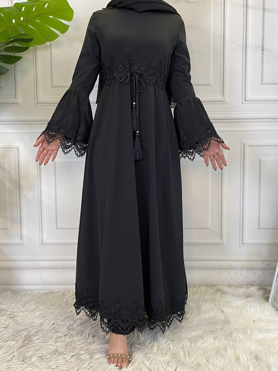 Modest Abaya Ramadan Muslimah De Mode Maxi Robe Malay Kaftan Islamic Clothing Muslim For Women Hijab Dress Caftan - detail 6