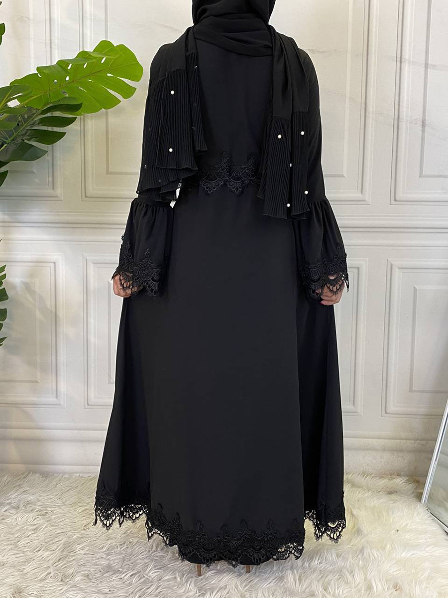 Modest Abaya Ramadan Muslimah De Mode Maxi Robe Malay Kaftan Islamic Clothing Muslim For Women Hijab Dress Caftan - detail 8