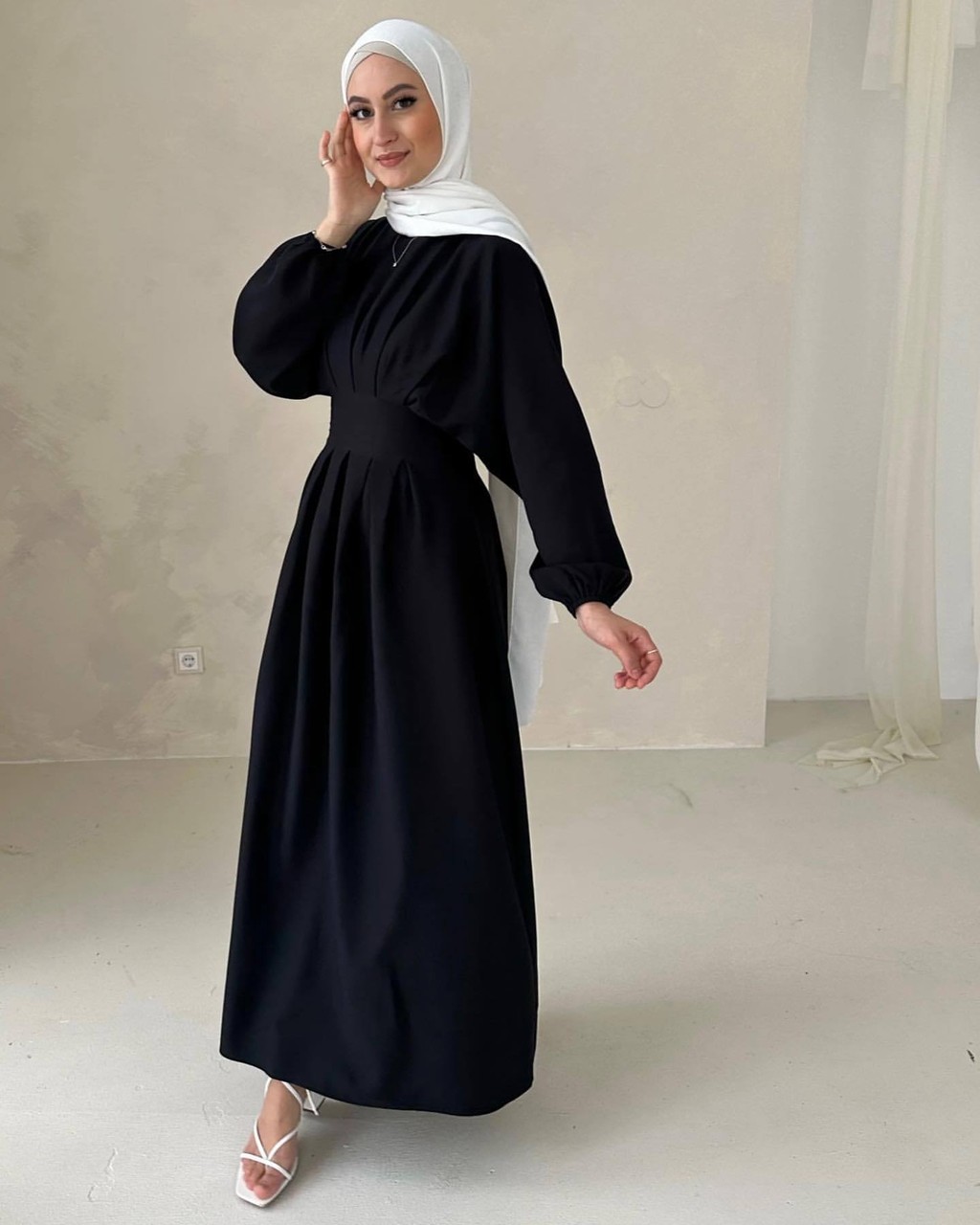 Raya Modest Muslim Dress for Women Jubah Ramadan Robe Dress Ramadan Caftan Party Long Dresses Full Sleeve - detail 2