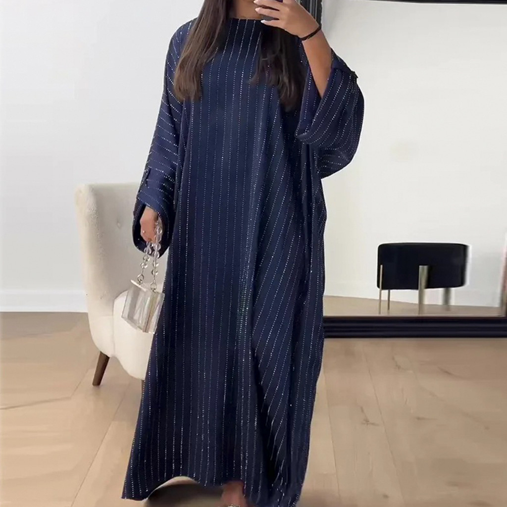 Luxury Dubai Abaya Dress for Muslim Women Ramadan Raya Malayu Party Clothing Islamic Malayu Modest Long Robe - detail 4