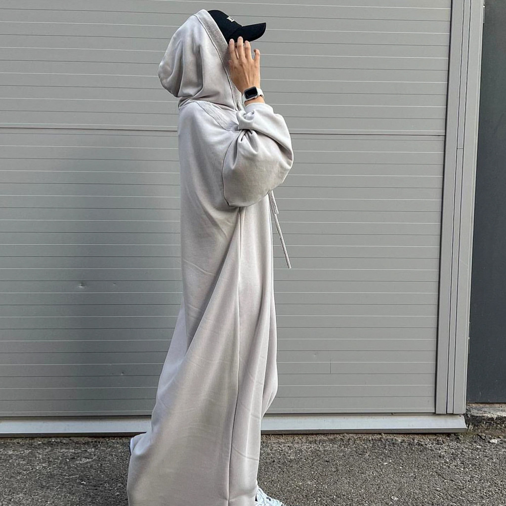 Muslim Women Hoodie Dress Saudi Arabic Long Robe Abaya Dubai Kaftan Raya Ramadan Hooded Dresses Abayas and Jubah - detail 6