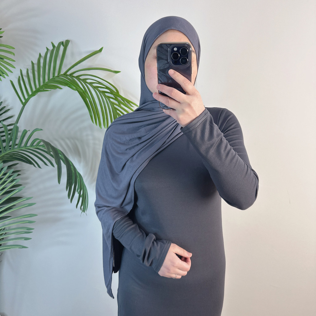 Ramadan Eid Plain Modest Abaya Dubai Muslim Islam Arabic Kaftan Modal Dress Abayas For Women Kebaya Caftan Robe - detail 4