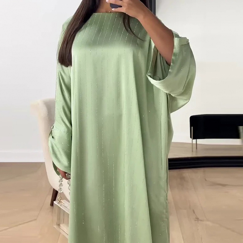 Luxury Dubai Abaya Dress for Muslim Women Ramadan Raya Malayu Party Clothing Islamic Malayu Modest Long Robe - detail 6