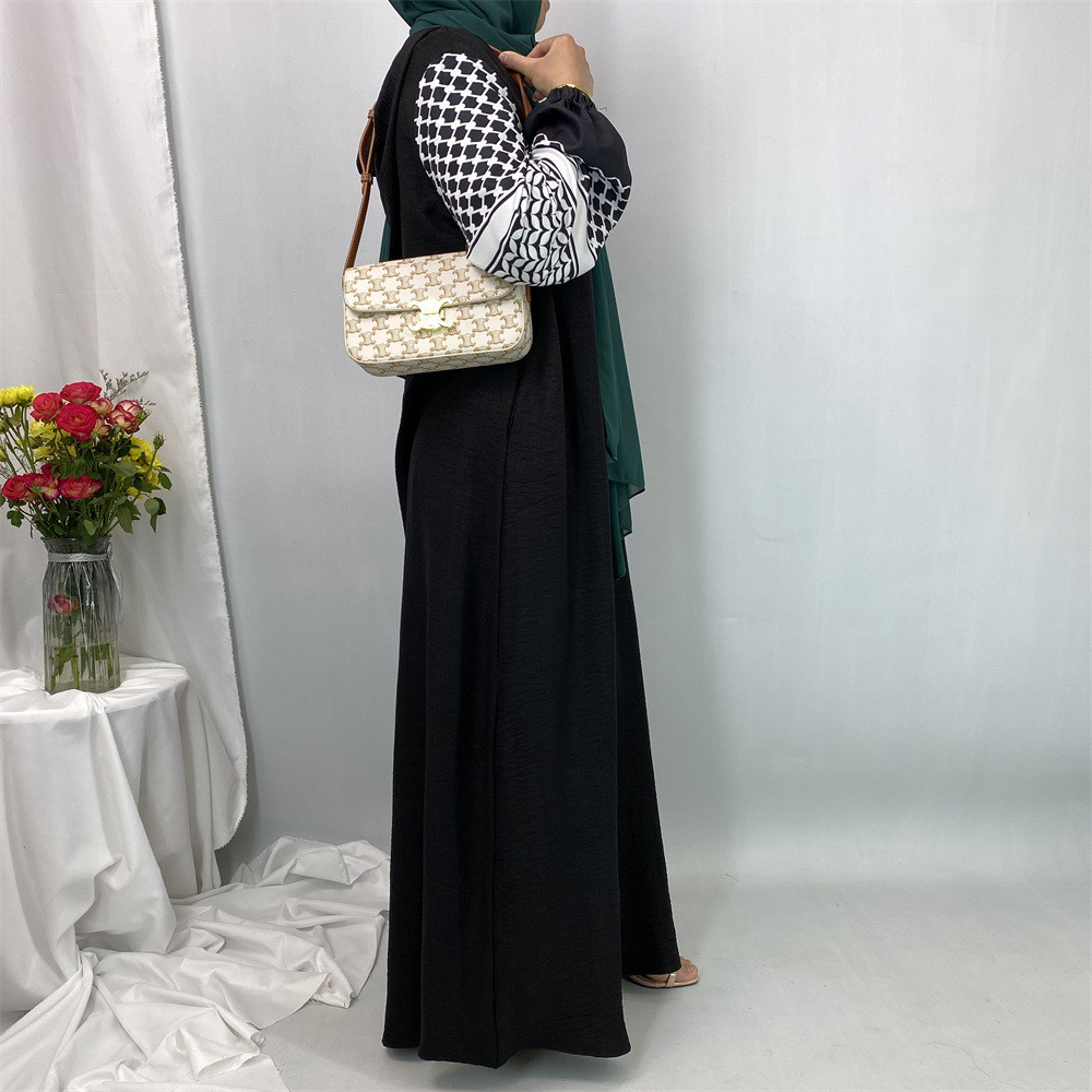 Fashion Ramadan Abayas For Women Hooded Muslim Hijab Dress Malay Kaftan Islamic Dresses Casual Modest Robe Jubah - detail 7