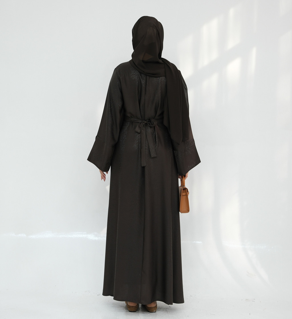 Raya Muslim Abaya for Women Bow Dresses Split Sleeve Ramadan Dubai Long Robe Party Islam Kaftan - detail 12