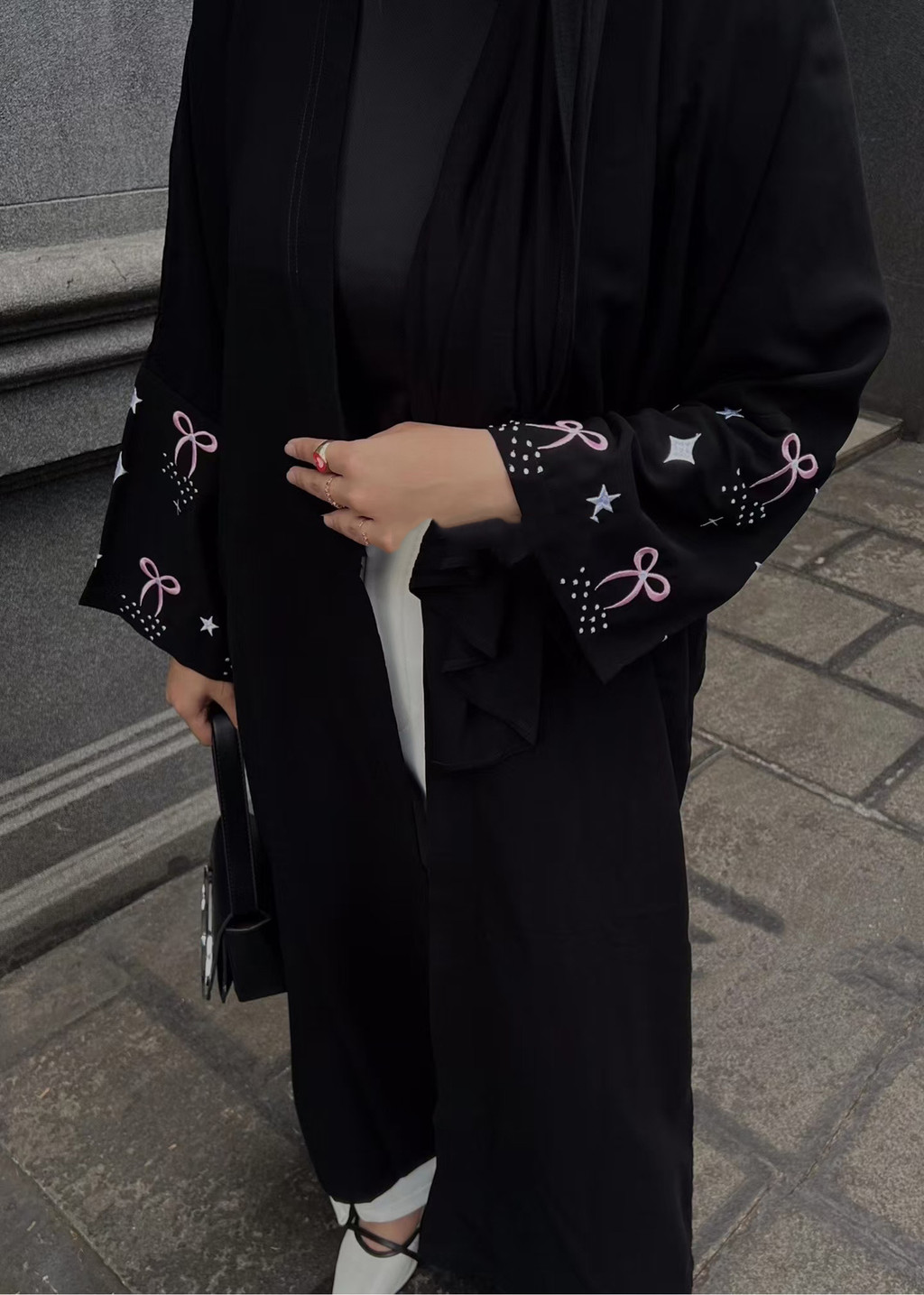 Muslim Abaya Dress for Women Embroidery Cardigan Raya Ramadan Robe Dubai Abayas Kaftan Islam Arab - detail 4