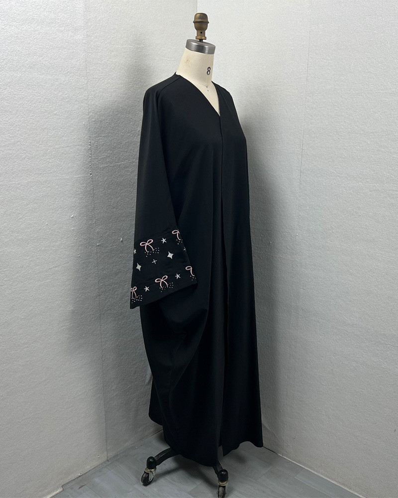 Muslim Abaya Dress for Women Embroidery Cardigan Raya Ramadan Robe Dubai Abayas Kaftan Islam Arab - detail 7