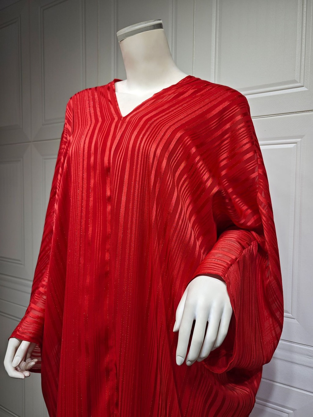 Luxury Shiny Abaya For Muslim Women Kaftan Dubai Batwing Sleeve Evening Dress Modest abaya - detail 9