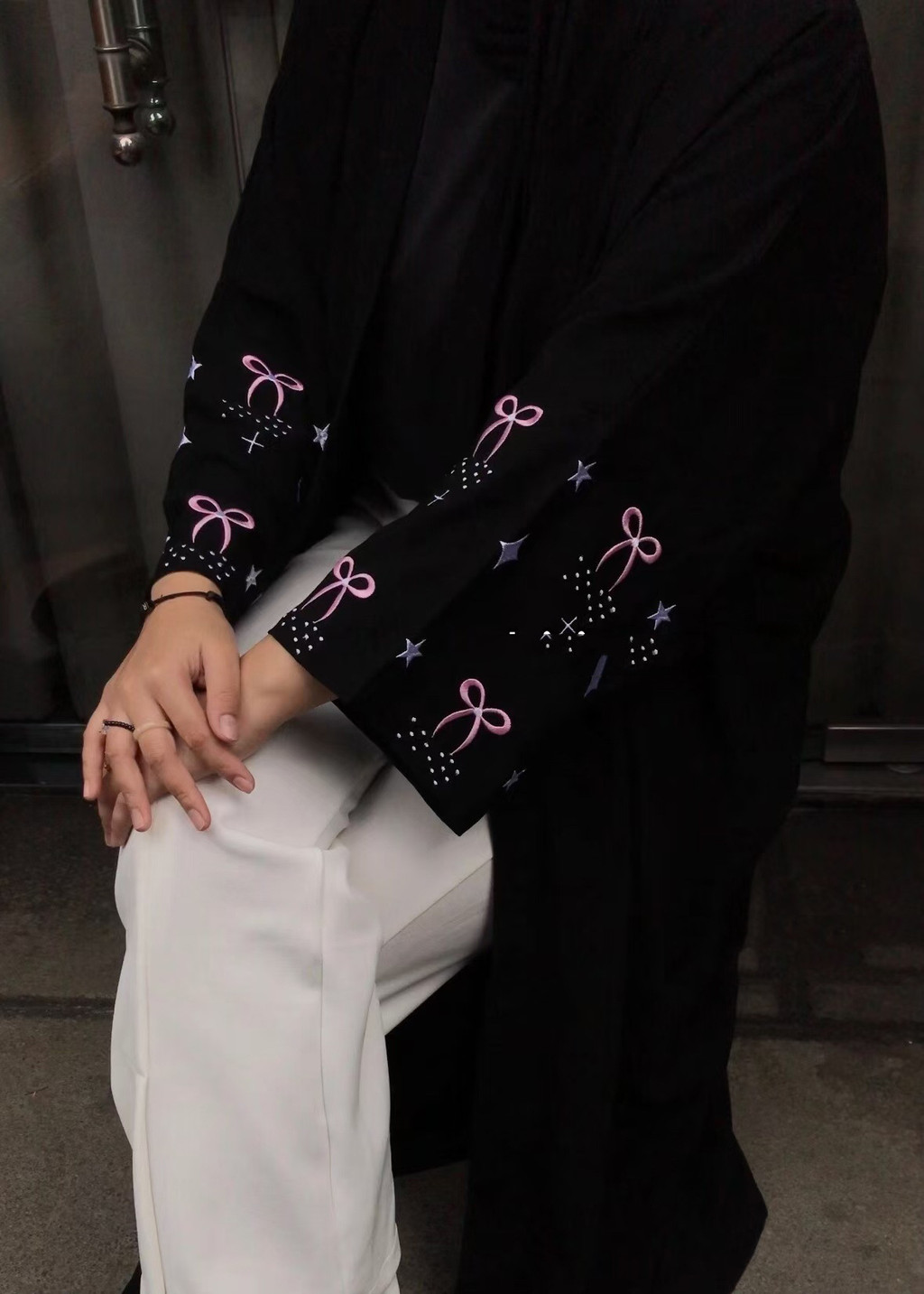 Muslim Abaya Dress for Women Embroidery Cardigan Raya Ramadan Robe Dubai Abayas Kaftan Islam Arab - detail 9