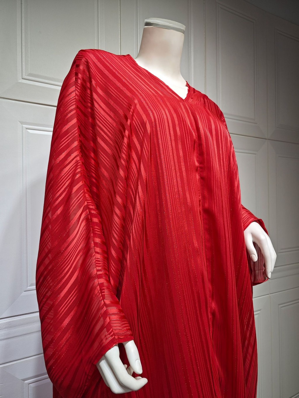 Luxury Shiny Abaya For Muslim Women Kaftan Dubai Batwing Sleeve Evening Dress Modest abaya - detail 10