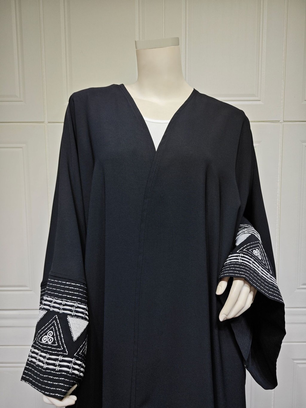Raya White Open Kimono Abaya Dubai Luxury embroidery Islam Muslim Kaftan Dress Kebaya Palestine Abayas Women - detail 8