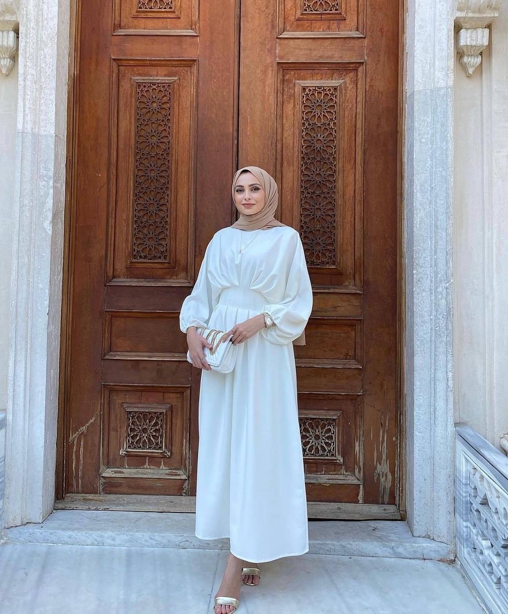 Raya Modest Muslim Dress for Women Jubah Ramadan Robe Dress Ramadan Caftan Party Long Dresses Full Sleeve - detail 5
