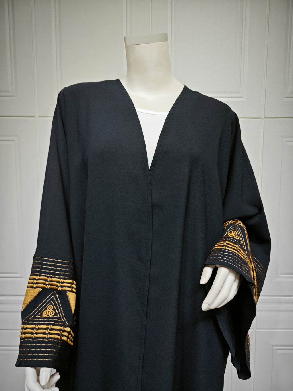 Raya White Open Kimono Abaya Dubai Luxury embroidery Islam Muslim Kaftan Dress Kebaya Palestine Abayas Women - detail 1