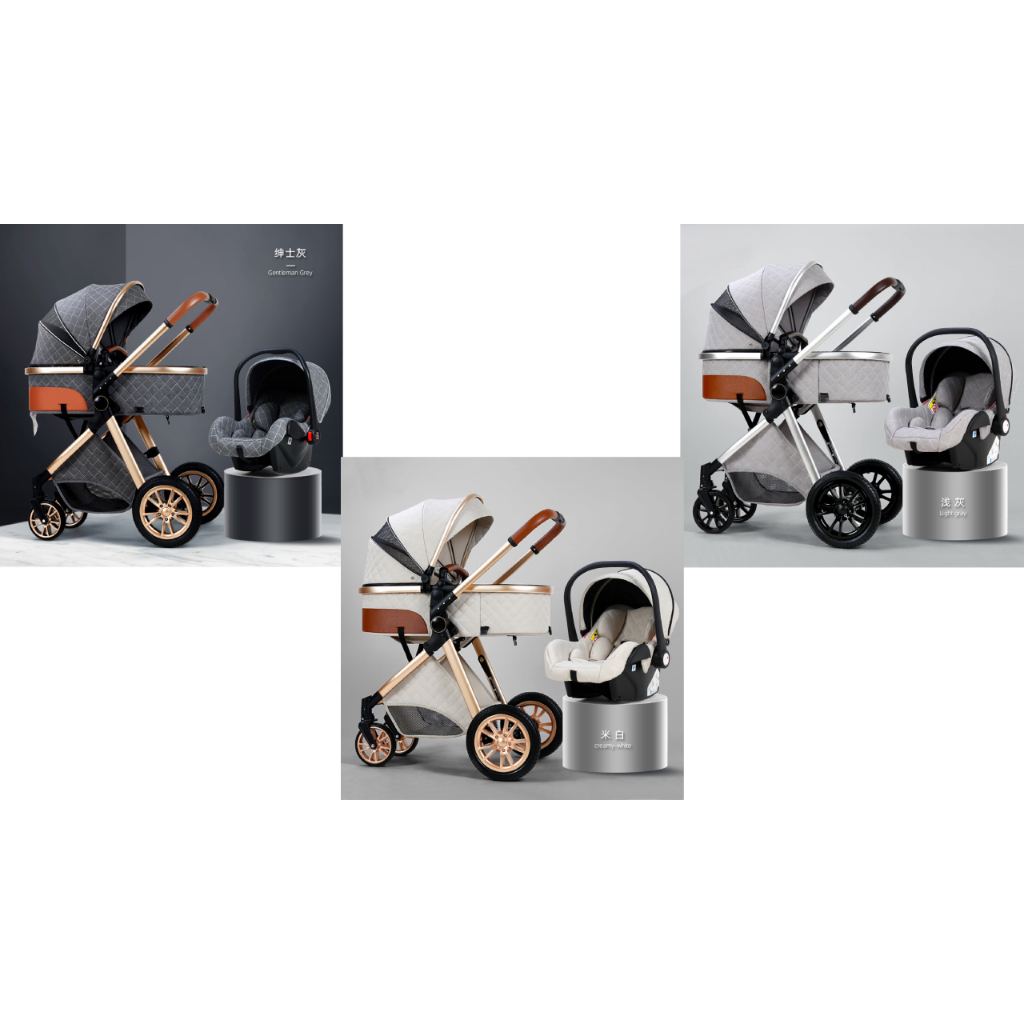 Luxury Portable Travel Pram 3 in 1Baby Stroller High Landscape Baby Pushchair Baby Travel Stroller Newborn Stroller