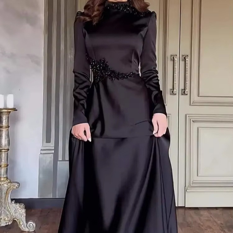 Women Party Dresses Abaya Appliques Ramadan Eid Muslim Kaftan Dubai Islam Arab Long Robe Jalabiya Vestidos Abayas