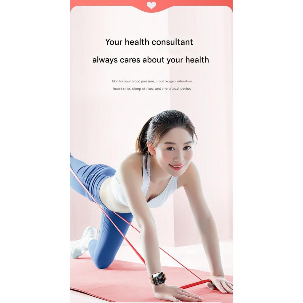 New Fashion Women Smart Watch Full Alloy Case AMOLED HD Screen Custom Dial Female Health Monitoring BT Call Smart