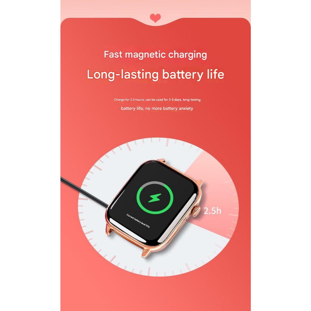 New Fashion Women Smart Watch Full Alloy Case AMOLED HD Screen Custom Dial Female Health Monitoring BT Call Smart