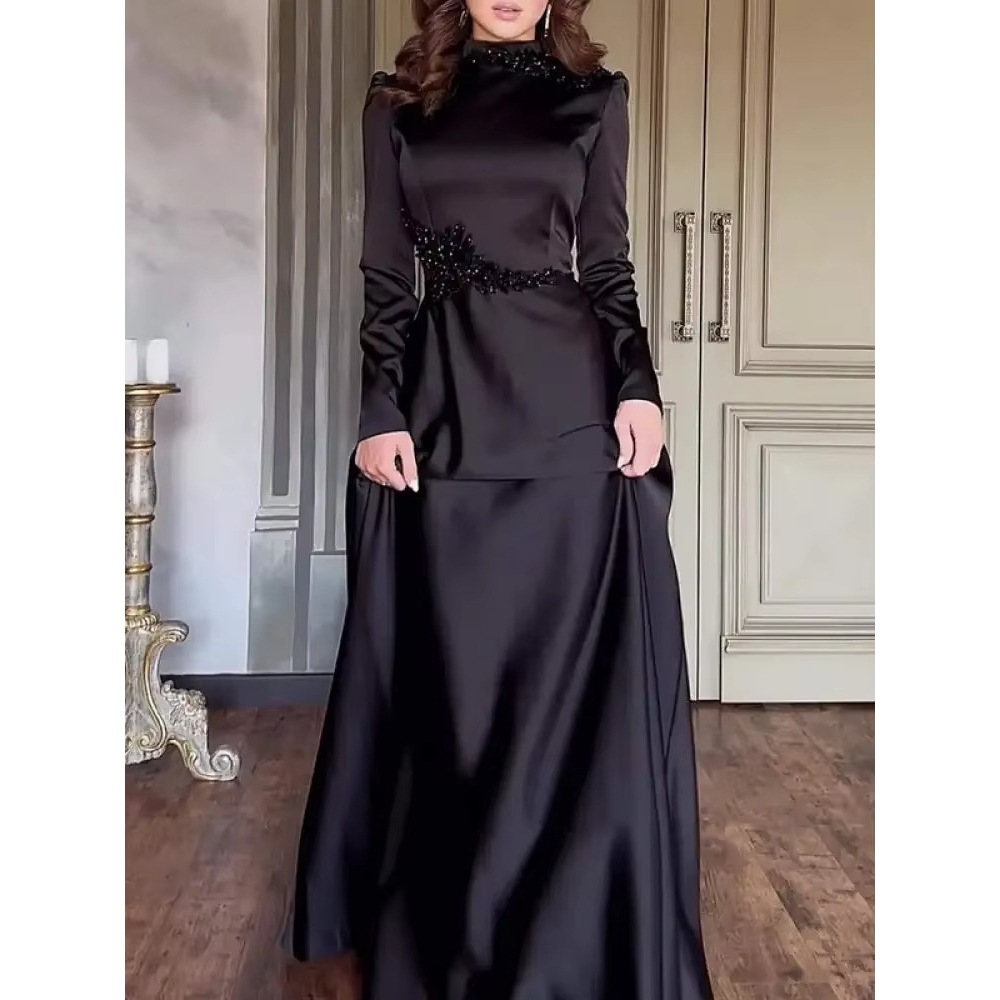 Women Party Dresses Abaya Appliques Ramadan Eid Muslim Kaftan Dubai Islam Arab Long Robe Jalabiya Vestidos Abayas