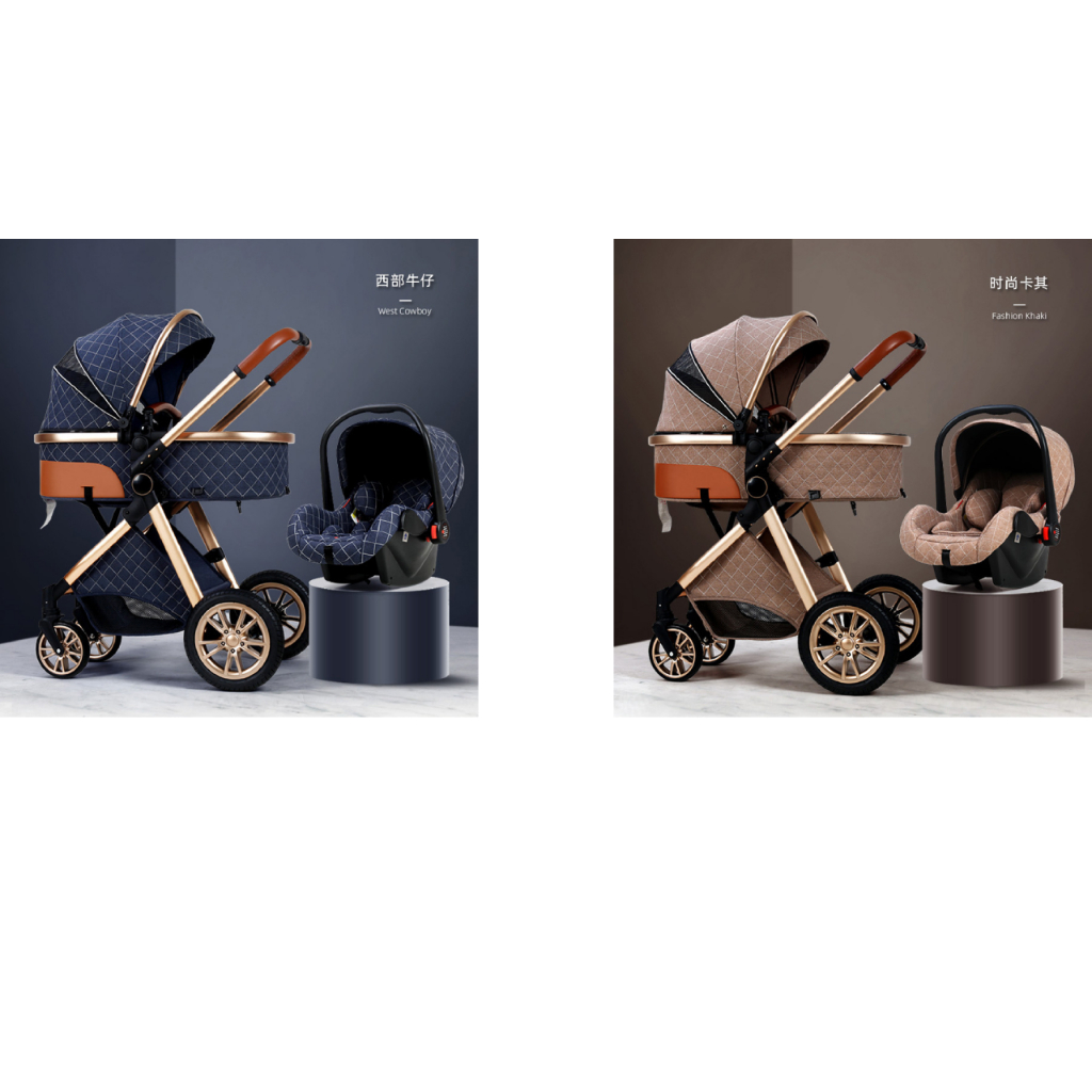 Luxury Portable Travel Pram 3 in 1Baby Stroller High Landscape Baby Pushchair Baby Travel Stroller Newborn Stroller