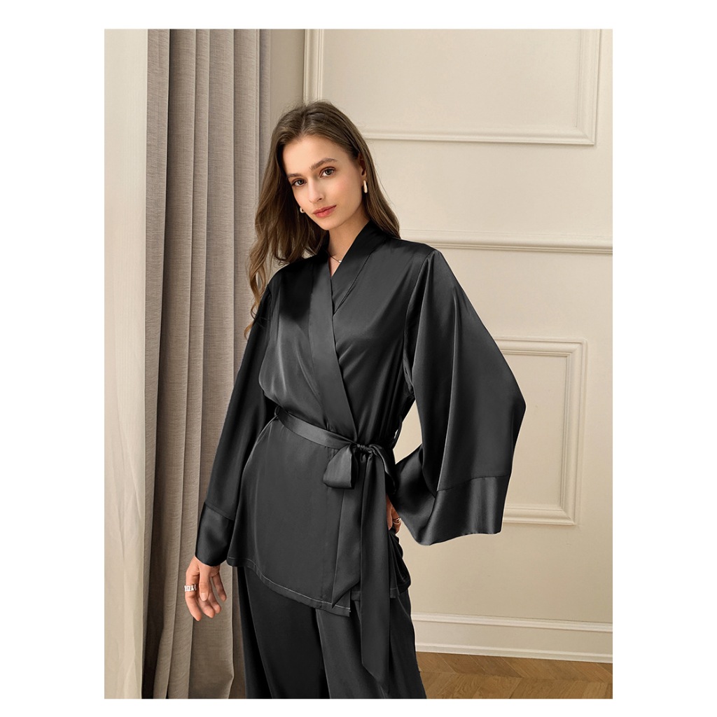 Womens Silk Satin Pajamas Set Sleepwear Pijama Women's Loungewear Pajamas Suit Pijama Mujer Two Piece Set