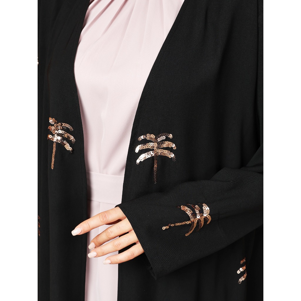 New Abaya Open Robe Grace Clothing Muslim Women Ramadan Embroidery Kimono Cardigan Kaftan Ramadan Eid Islamic Dress
