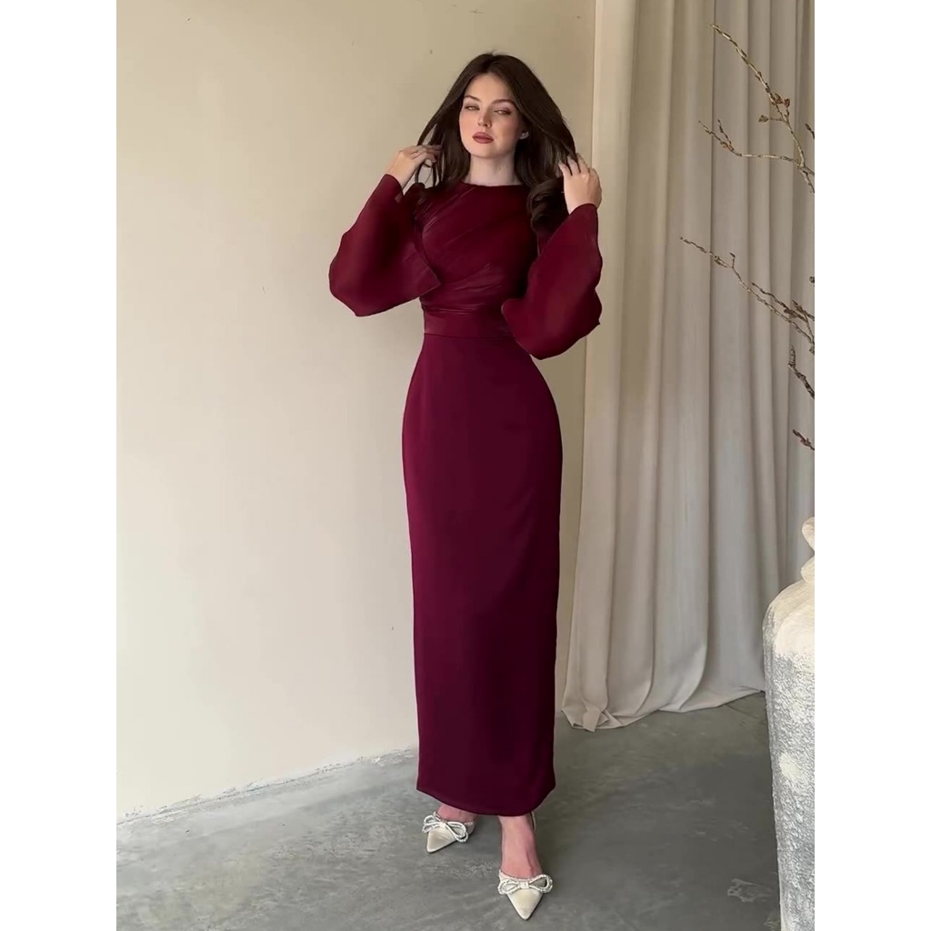 Muslim Silky Evening Dress Eid Ramadan Vestidos Arab Long Robe Kaftan Dubai Islam Women Party Dresses Abayas