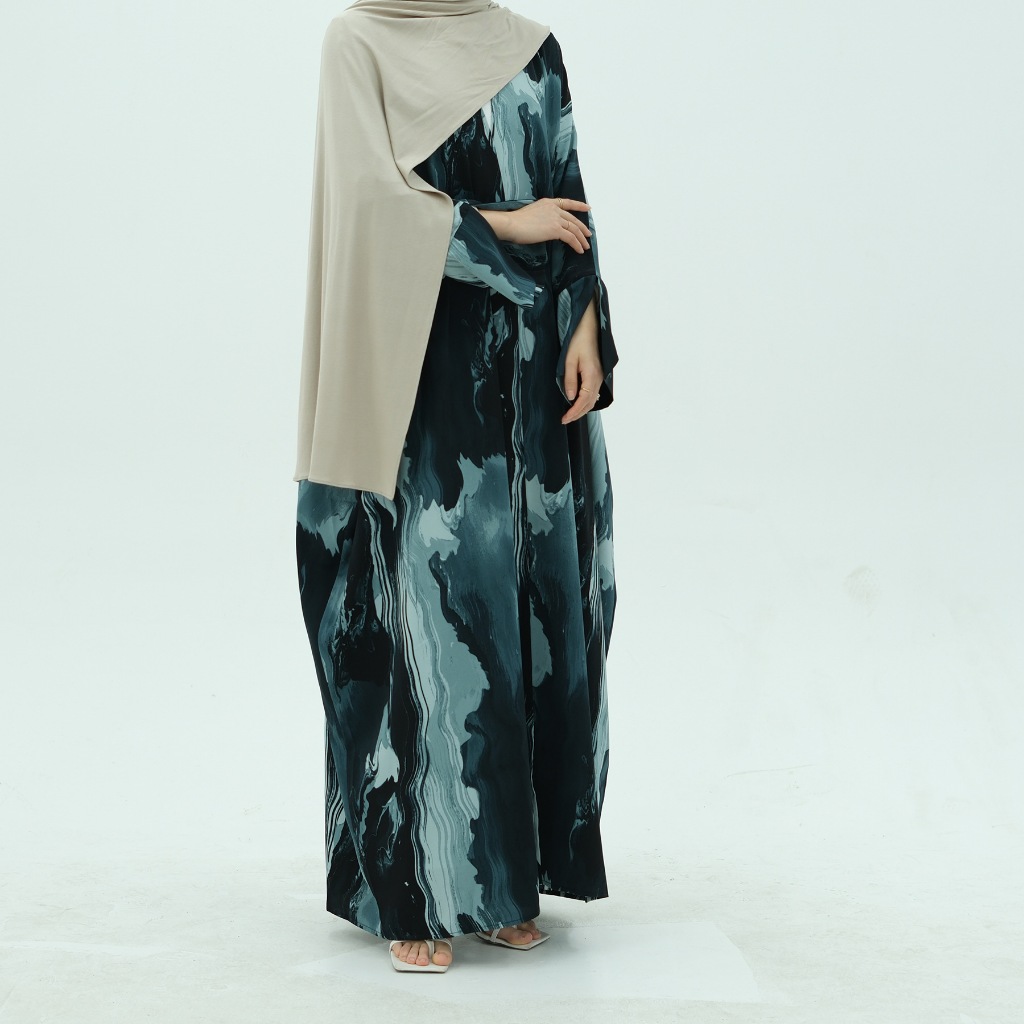 Muslim Dress for Women Party Abaya Print Cardigan Ramadan Eid Arab Long Robe Dubai Kaftan Islam Vestidos Jalabiya