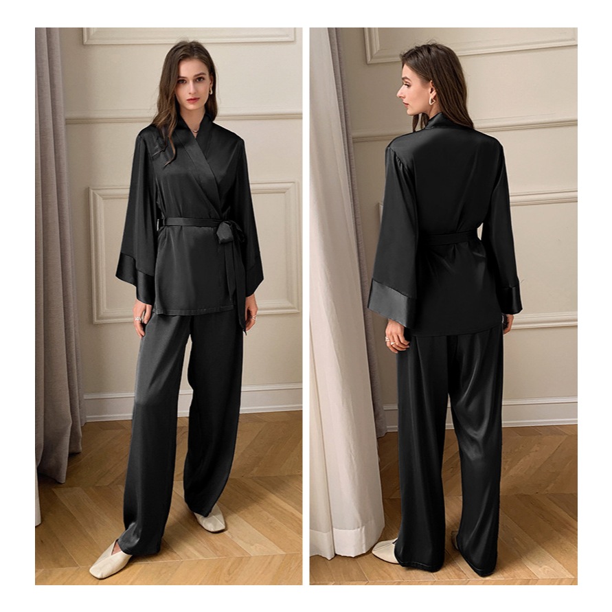 Womens Silk Satin Pajamas Set Sleepwear Pijama Women's Loungewear Pajamas Suit Pijama Mujer Two Piece Set