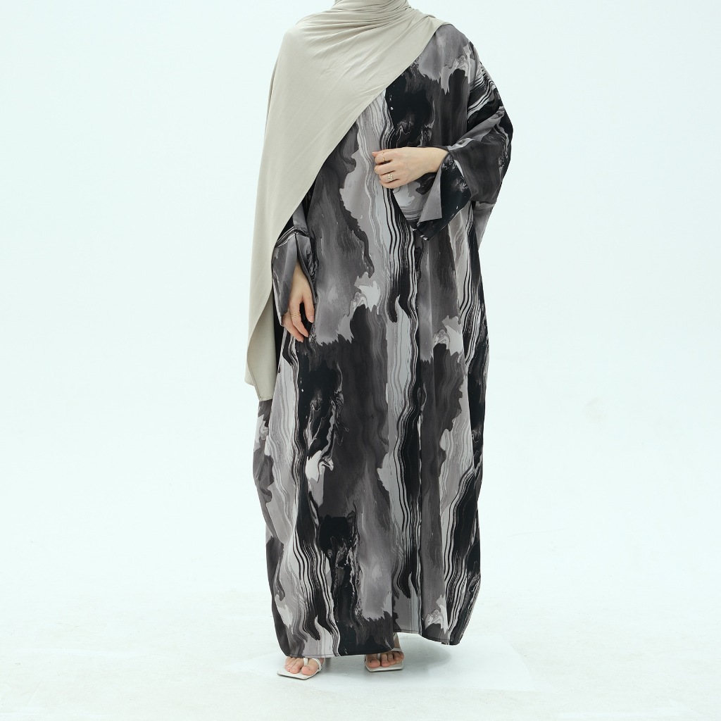 Muslim Dress for Women Party Abaya Print Cardigan Ramadan Eid Arab Long Robe Dubai Kaftan Islam Vestidos Jalabiya