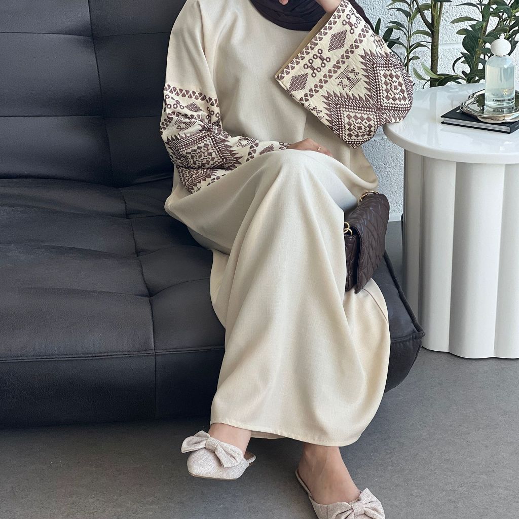 Elegant Ramadan Abaya Kaftan - Dubai Party Dress, Islamic Jubah, Embroidery Cloak, Muslim Women Wear