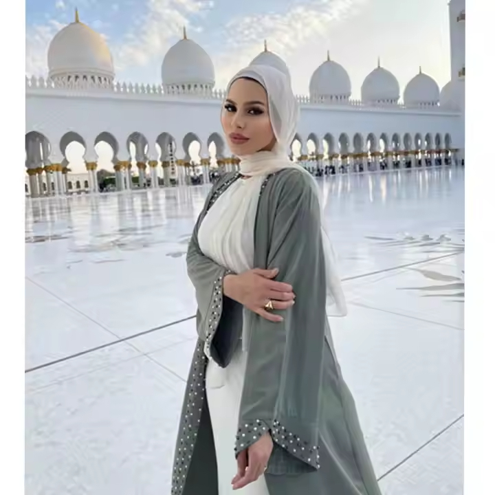 Modest Abaya Ramadan Dubai Robe Muslimah SG Kaftan Islamic Clothing Muslim For Women Kimono Caftan Malayu Cardigan