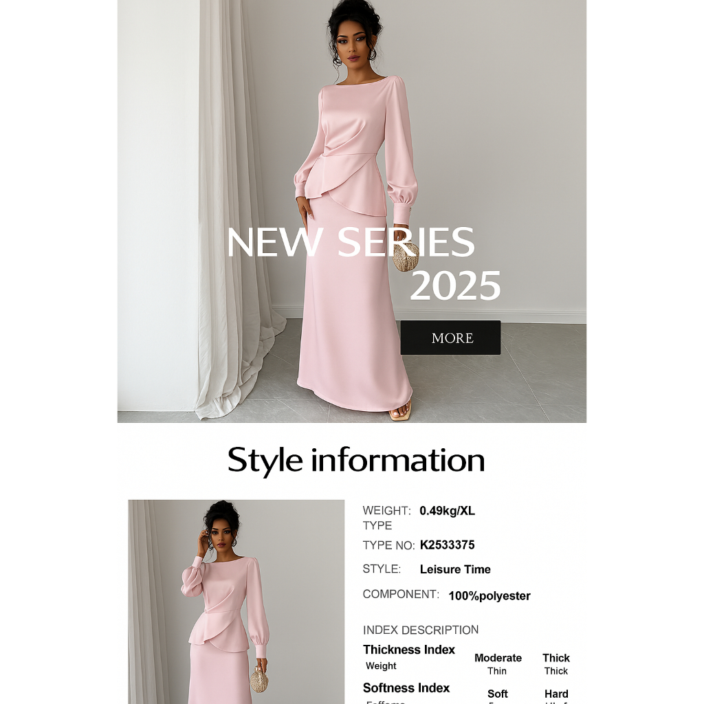 Elegant Satins Outfit Women Long Sleeved Lace Up Top+High Waist Loose Straight Bust Skirt Female Two Piece Set