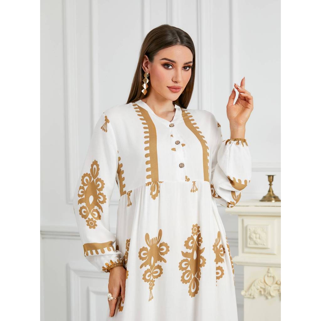 New Women's Muslim Musilin Robe Loose, Comfortable, Fashionable Home Long Dress Robe Abaya Dubai Luxury Islam Elegant