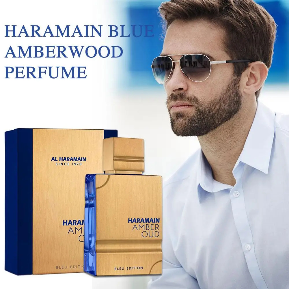60ml Al Haramain Amber Oud Perfume Unisex Spray, Luxury Amber - Gold, Premium Woody Perfume