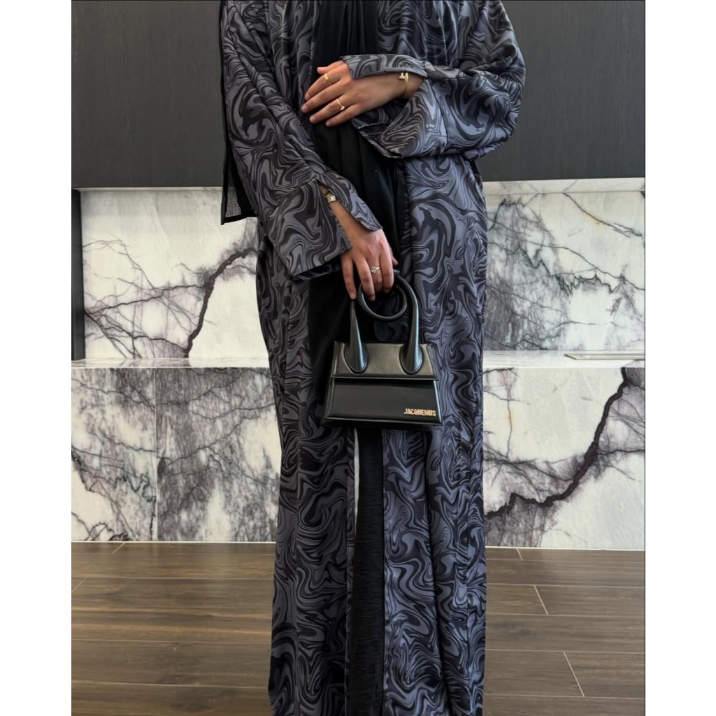 Raya Print Dress Women Muslim Ramadan Split Sleeve Abaya Party Muslim Caftan Robe Jalabiya Dubai Kaftan