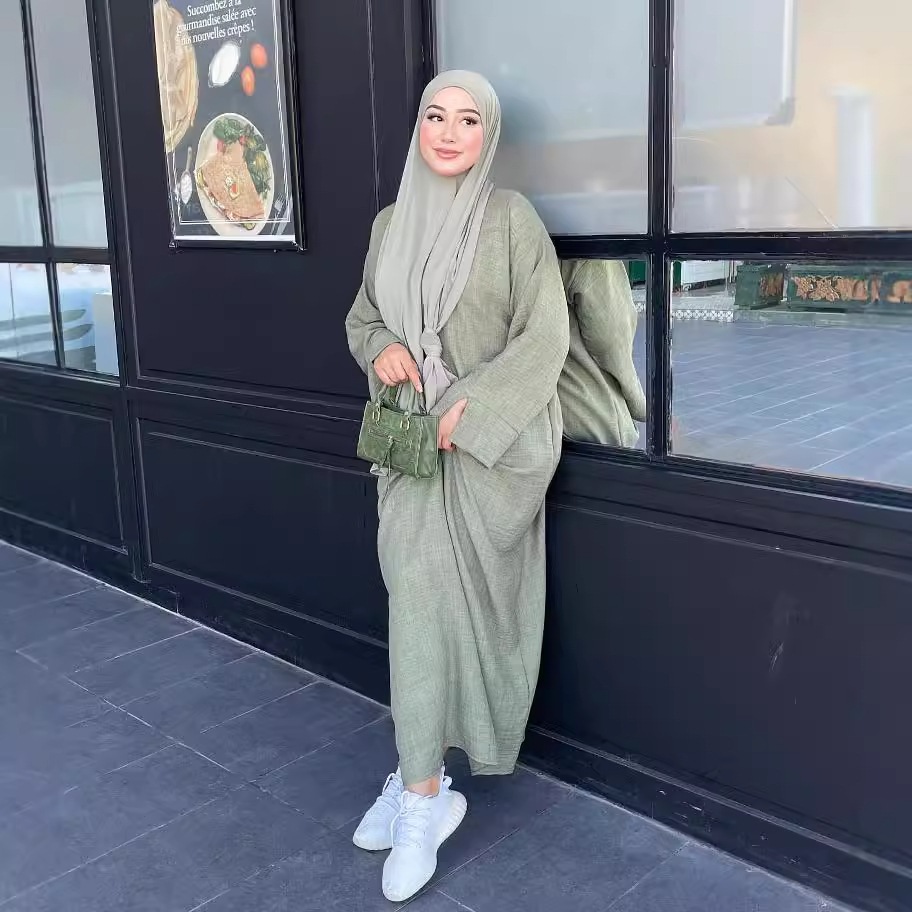 Saudi Arabic Robe Ramadan Muslim Women Maxi Dress Dubai Abaya Kaftan Islam Jalabiya Femme Caftan
