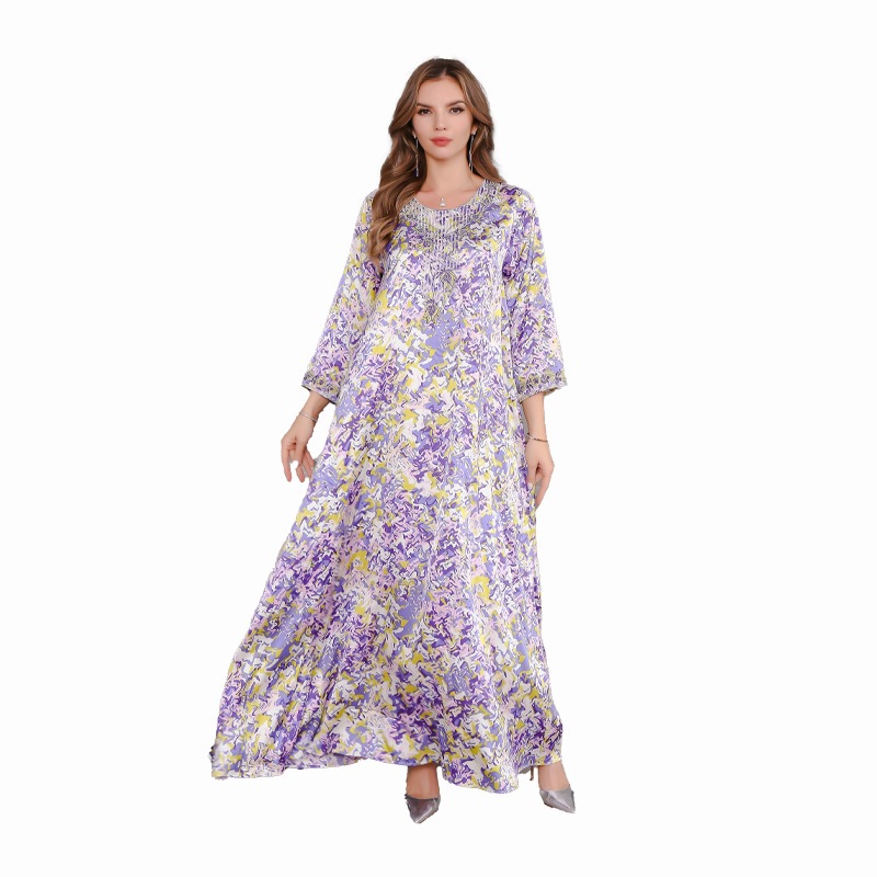 Dazzling Rhinestone Abaya Dubai Coat Sparkly Party Robe Glam Muslim Women Luxury Wear Modest Evening Statement Piece
