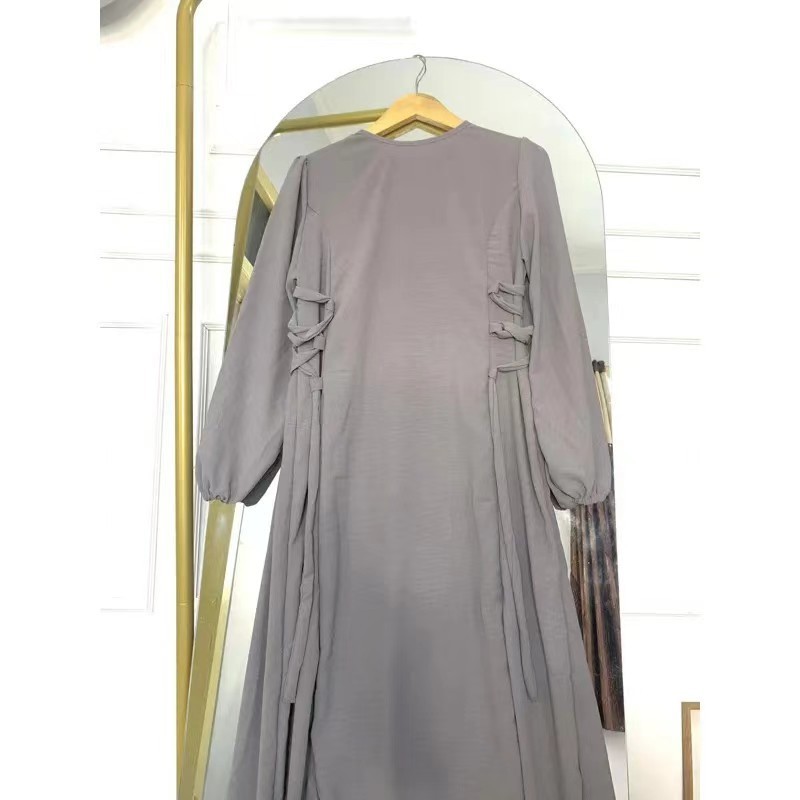 New Women's Dress Loose Commuter Round Neck Strap Ethnic Style A-line Skirt