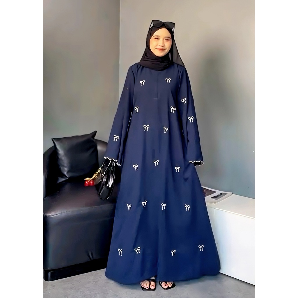 Luxury Dubai Butterfly Embroidery Abaya Muslim Women Modest Dress Islamic Vacation Outfit Fashion Kaftan Robe