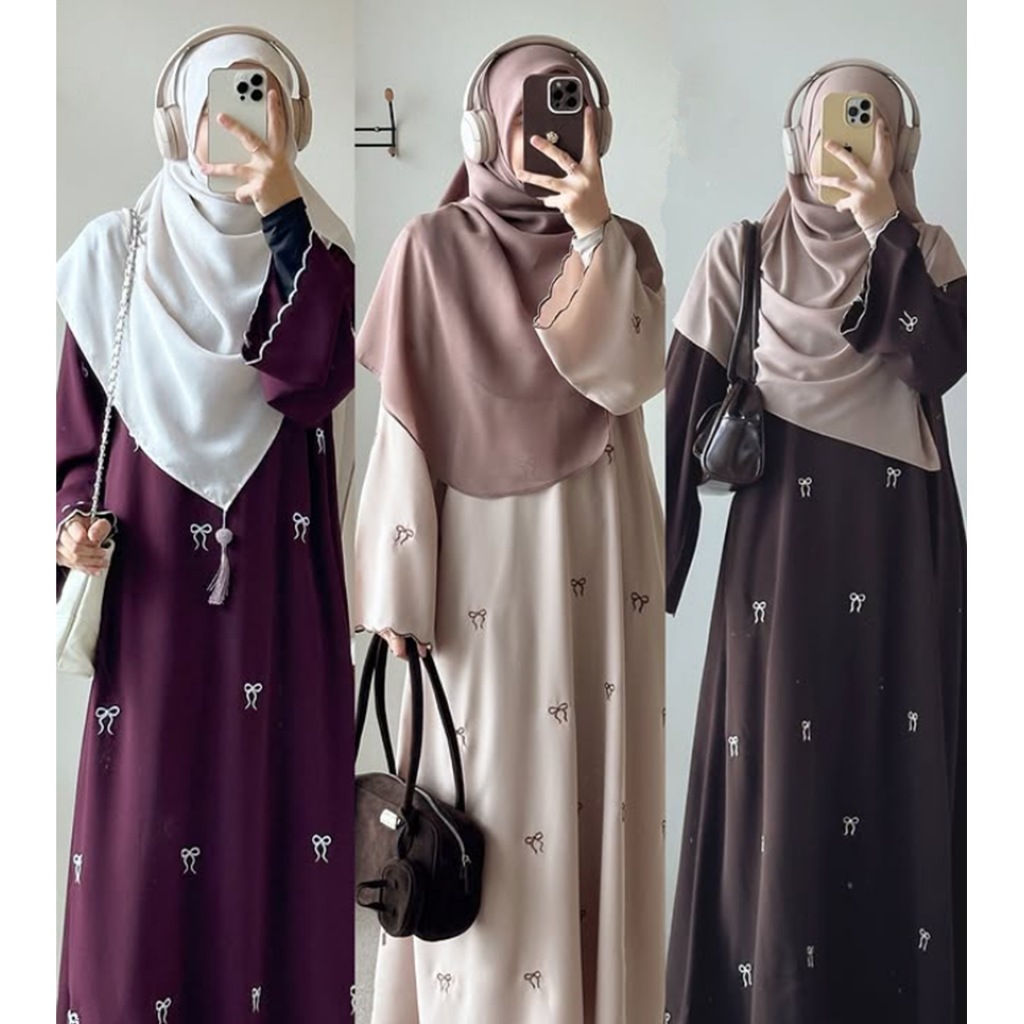 Luxury Dubai Butterfly Embroidery Abaya Muslim Women Modest Dress Islamic Vacation Outfit Fashion Kaftan Robe