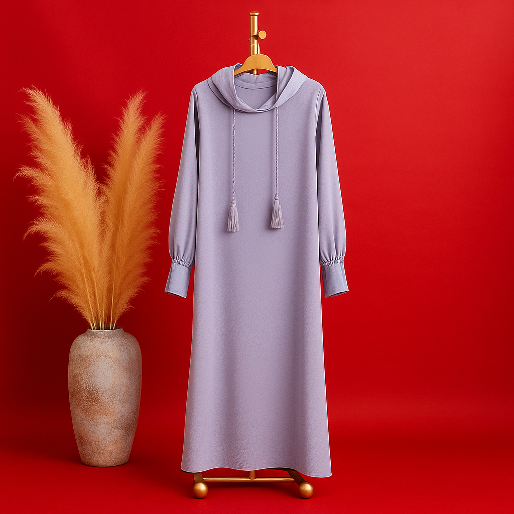 Muslim Abaya Long Sleeve Hat Women Raya Hooded long Kaftan Arab Robe Islamic Hijab Dubai Jubah