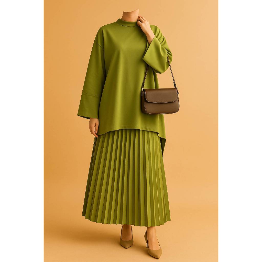Muslim Two Piece Set Women Top Long Skirt Suit Ramadan Dubai Islam Casual Ensemble Femme Arabic Skirts Outfits
