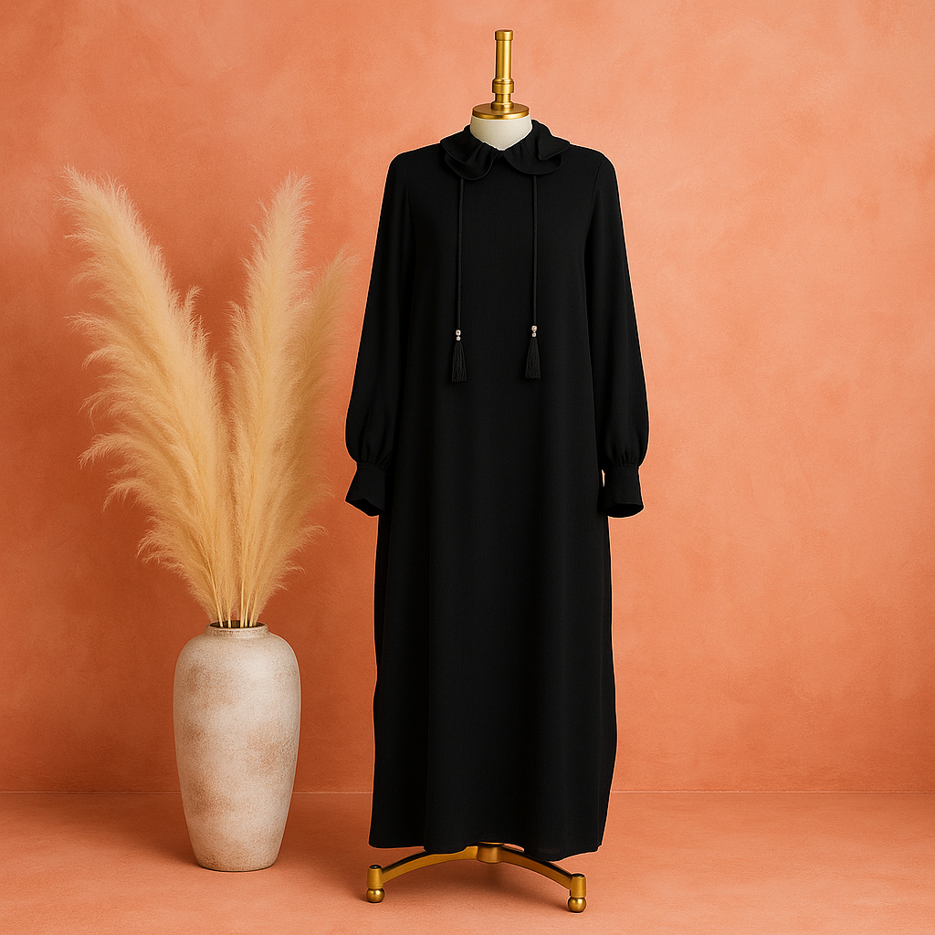 Muslim Abaya Long Sleeve Hat Women Raya Hooded long Kaftan Arab Robe Islamic Hijab Dubai Jubah