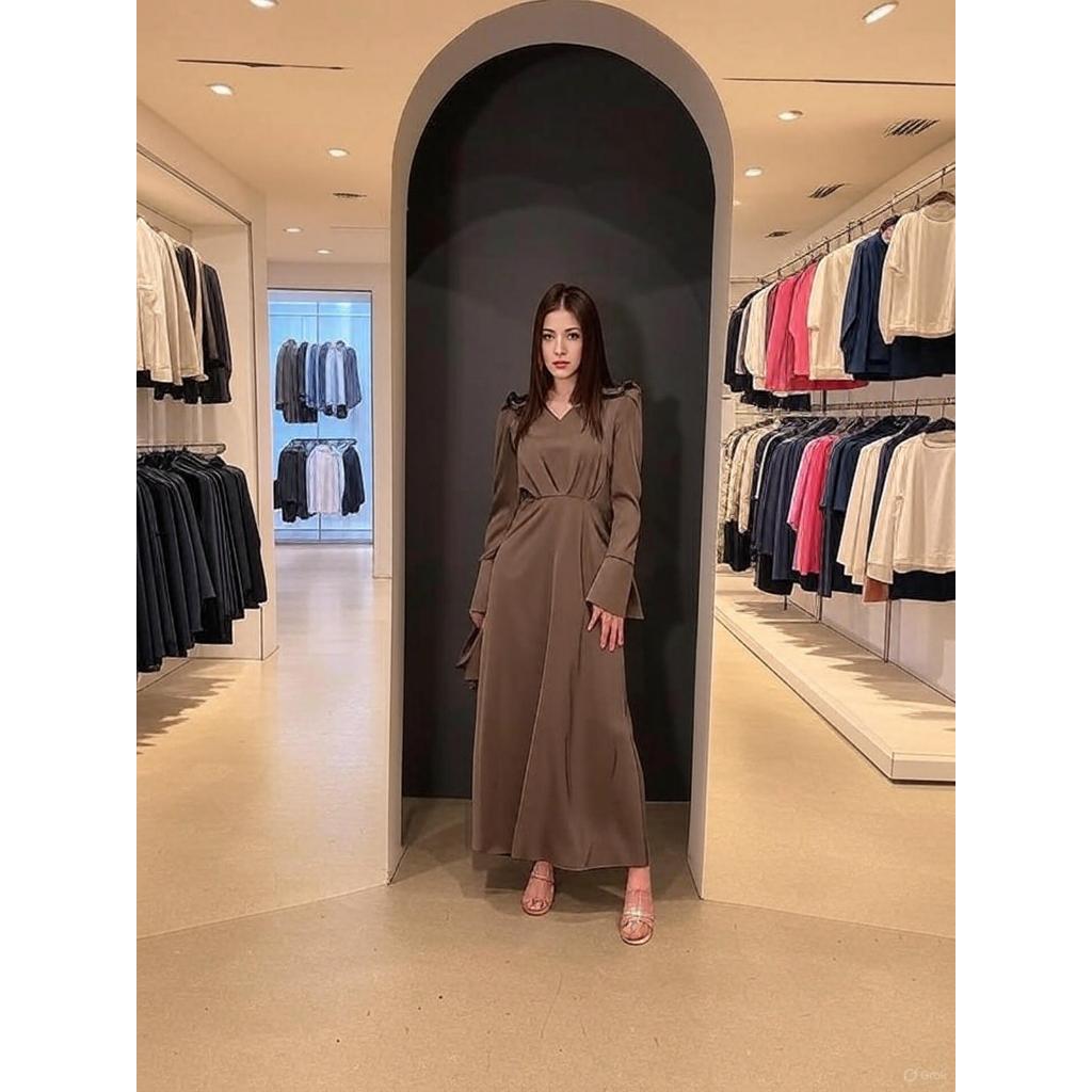 Fashion Silky muslim Abaya Muslim Dress female big swing Islamic Kaftan Robe Muslimah Abaya with belt Fabric