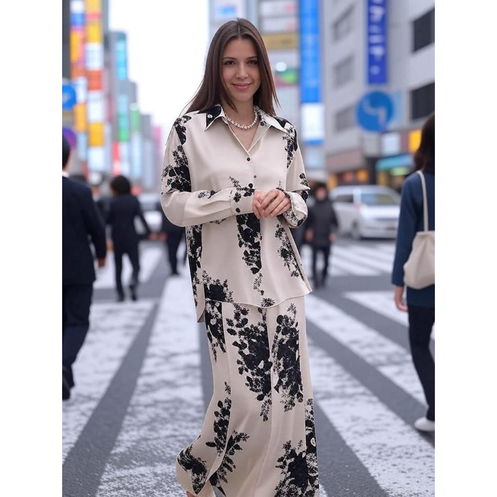 2 Piece Abaya Set Muslim Women Flower Print Shirt Skirt Suits Ramadan Dubai Abayas Islam Outfits Jalabiya Ensemble
